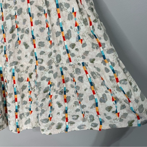 Savanna Jane boho babydoll style leopard print with multi embroidery. Size M - Picture 5 of 9